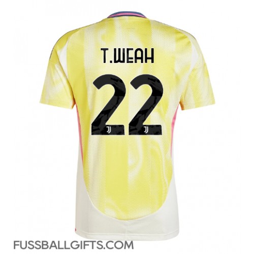 Juventus Timothy Weah #22 Fußballbekleidung Auswärtstrikot 2024-25 Kurzarm